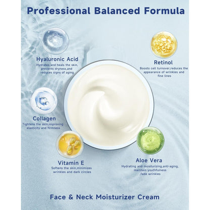 Anti Aging Moisturizing Face Cream with Retinol & Hyaluronic Acid