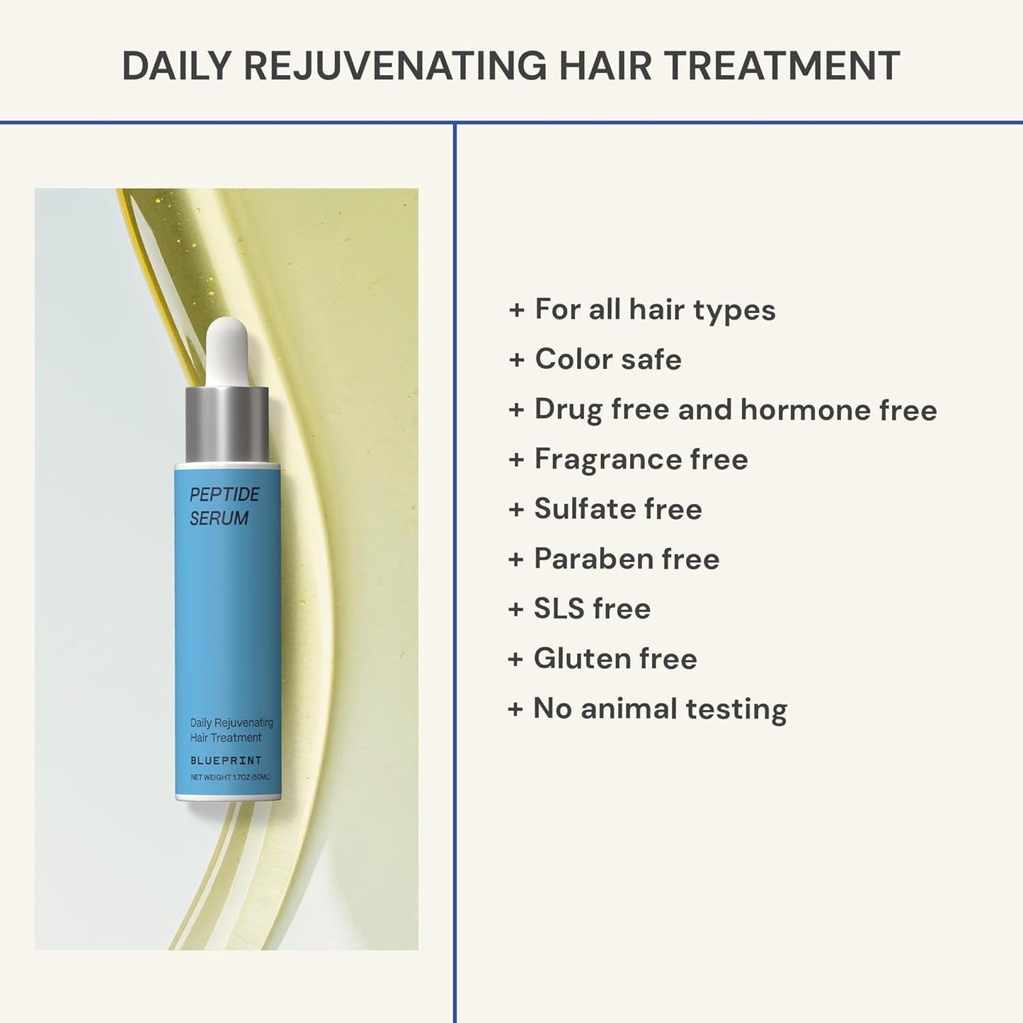 Thickening Hair Growth Serum 50ml Intensive 8-Peptide Formula