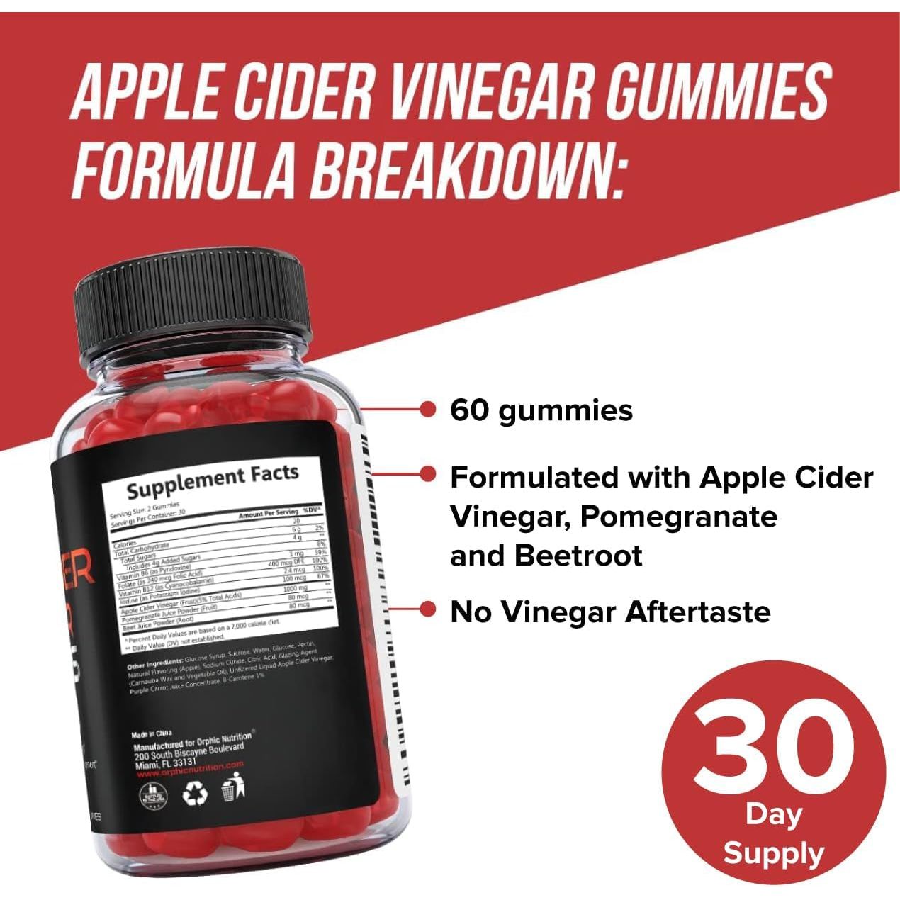 Natural Apple Cider Vinegar Gummies for Digestion Boost