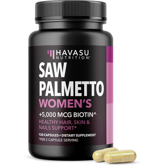 Natural Saw Palmetto Supplement for Women's Hair Skin - Mycosmeticslondon