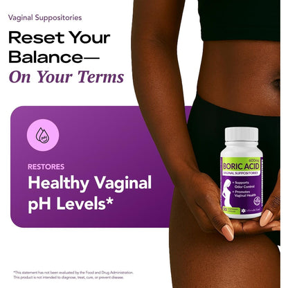 Natural Vaginal Suppositories for pH Balance and Odor Relief