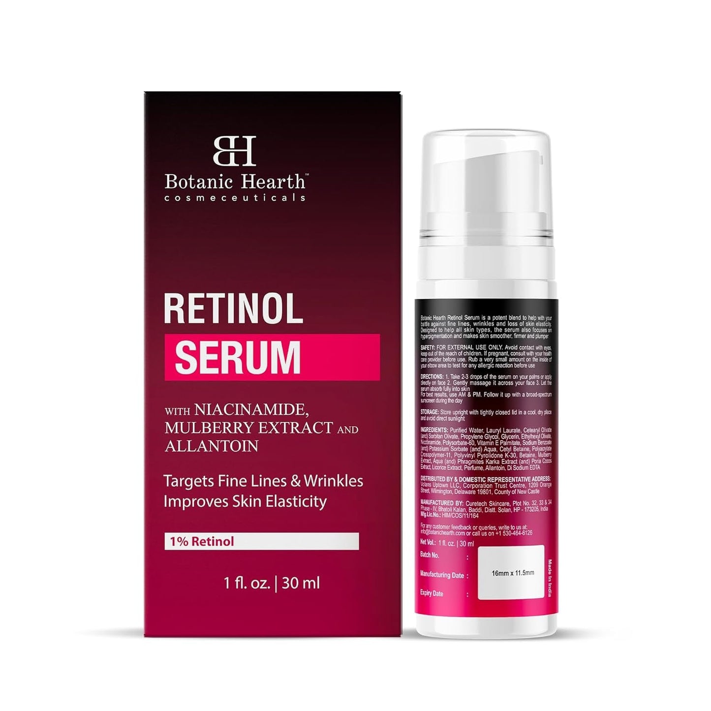 Natural Anti Aging Face Serum with Retinol 30ml