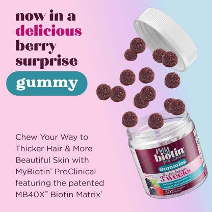 Vitamin Biotin Gummies for Hair and Skin Health