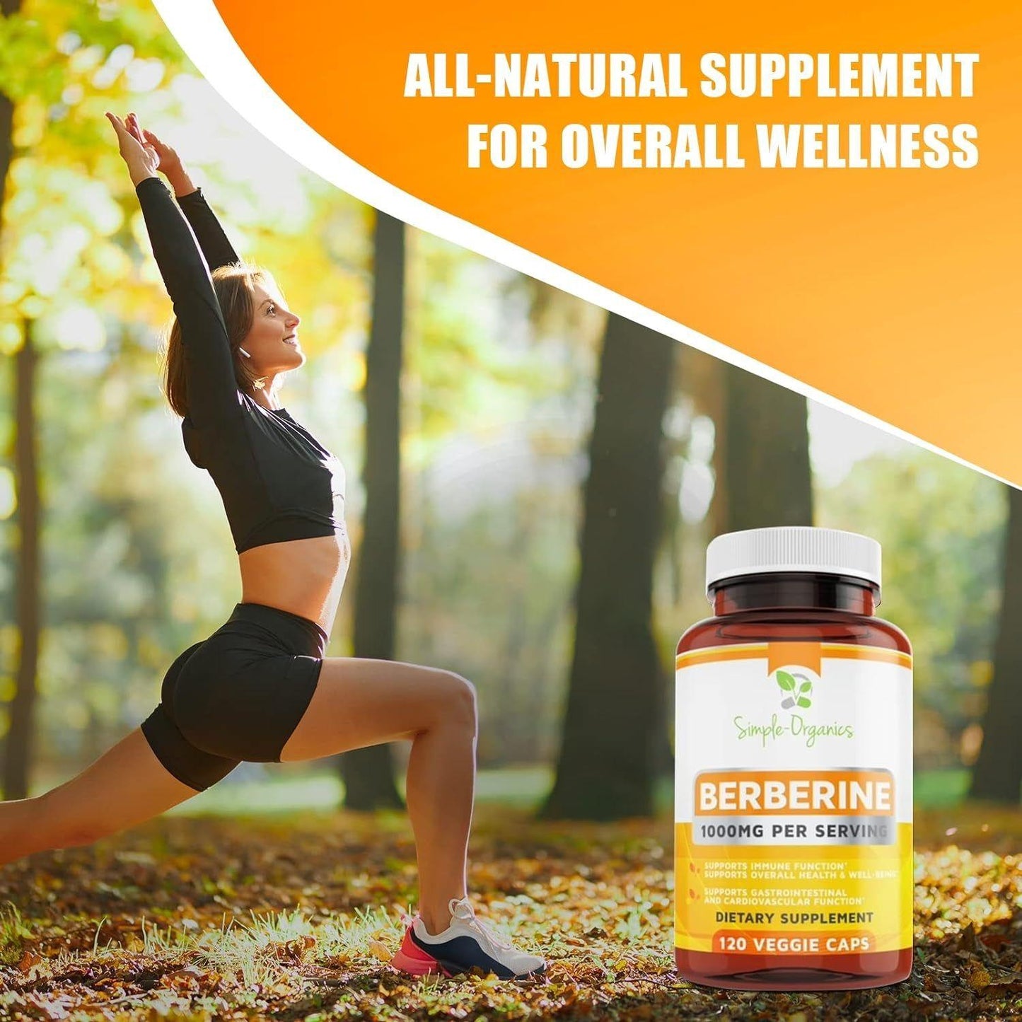 Natural Immune Boost Capsules 500mg, 120 Count, Vegan Formula