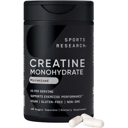 Pure Vegan Creatine Capsules for Muscle Growth - Mycosmeticslondon