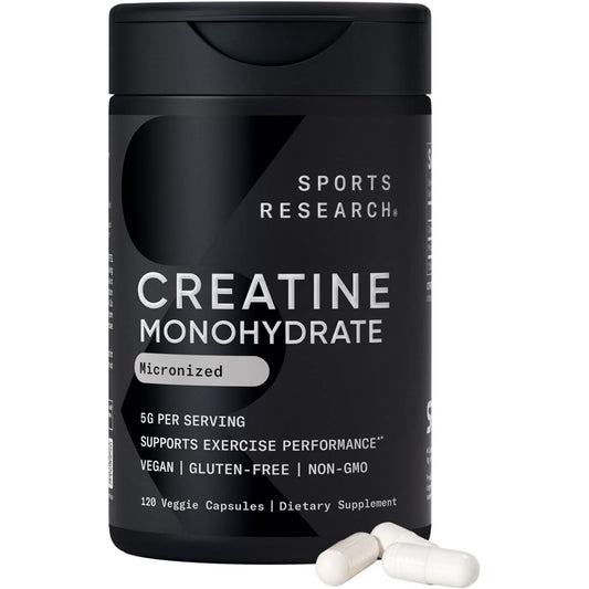 Pure Vegan Creatine Capsules for Muscle Growth - Mycosmeticslondon