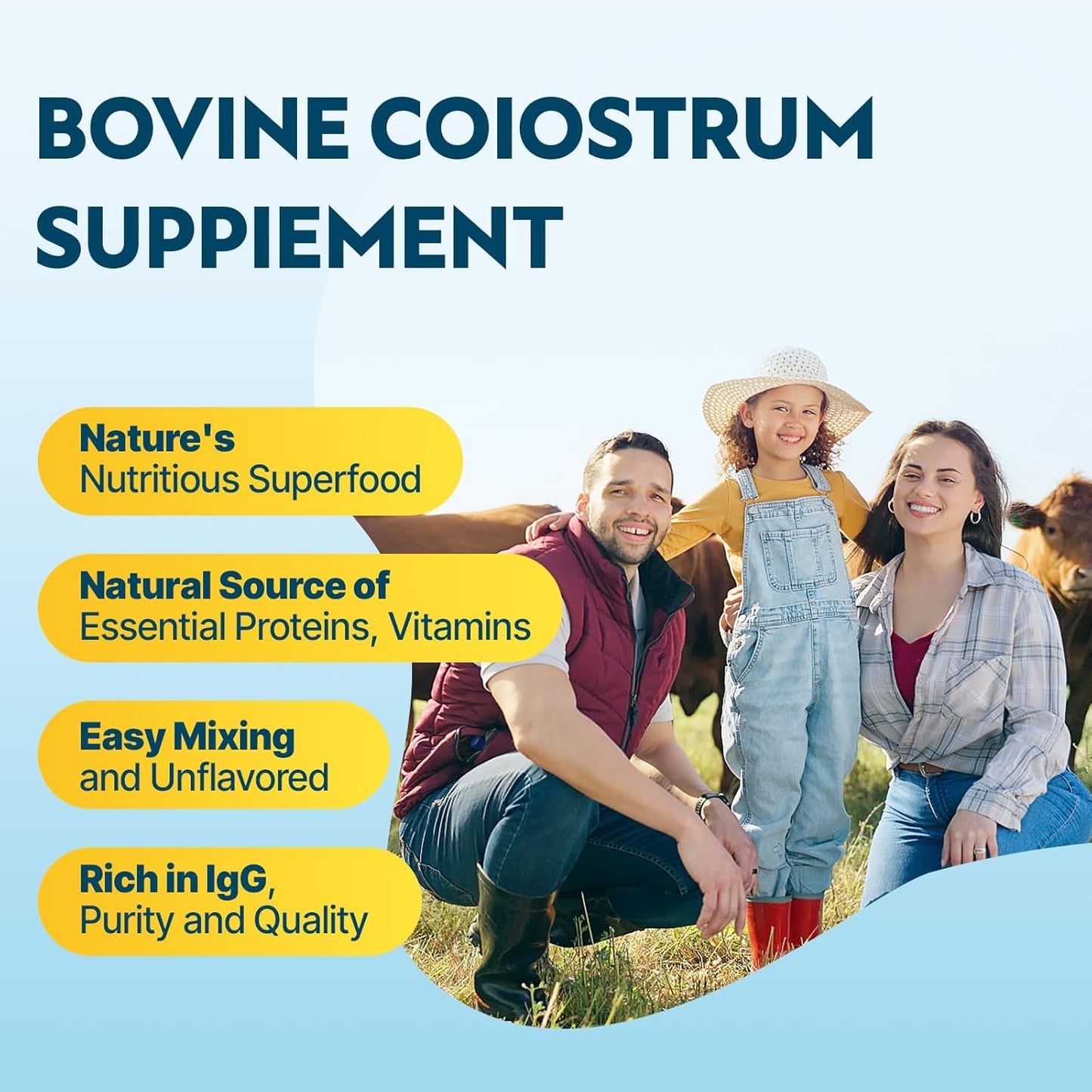 Natural Immune Boosting Colostrum Powder Supplement