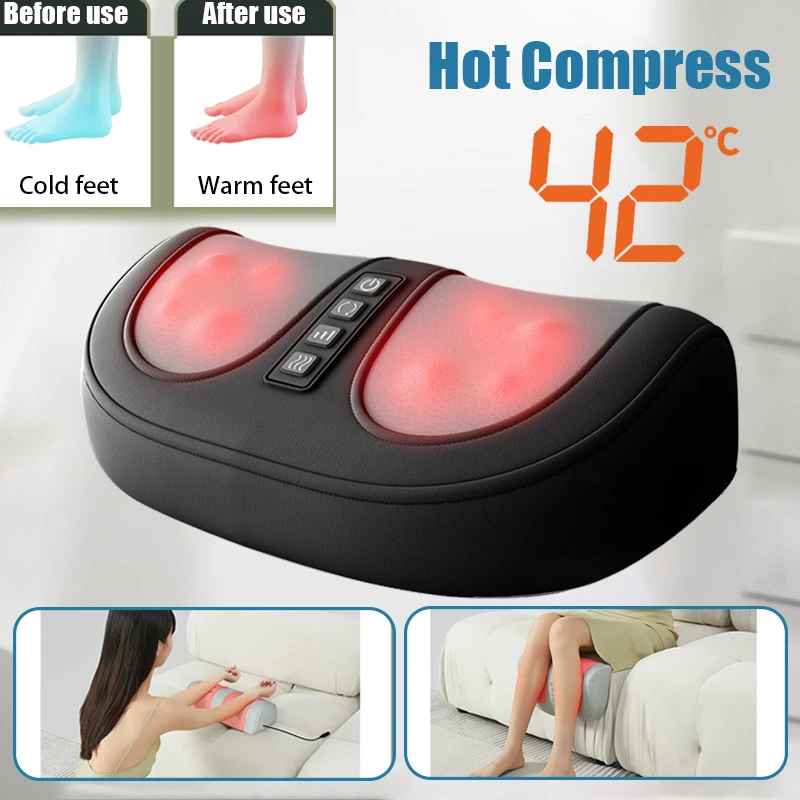Heated Foot Massager with Vibrations for Lumbar Back Knee Pain