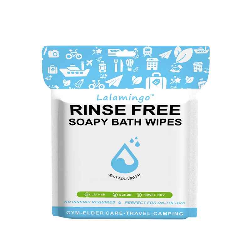 Large  Rinse-Free Bath Wipes for Adults