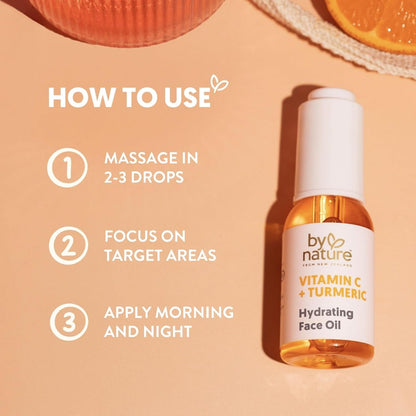 Natural Vitamin C Turmeric Facial Oil for Glowing Skin