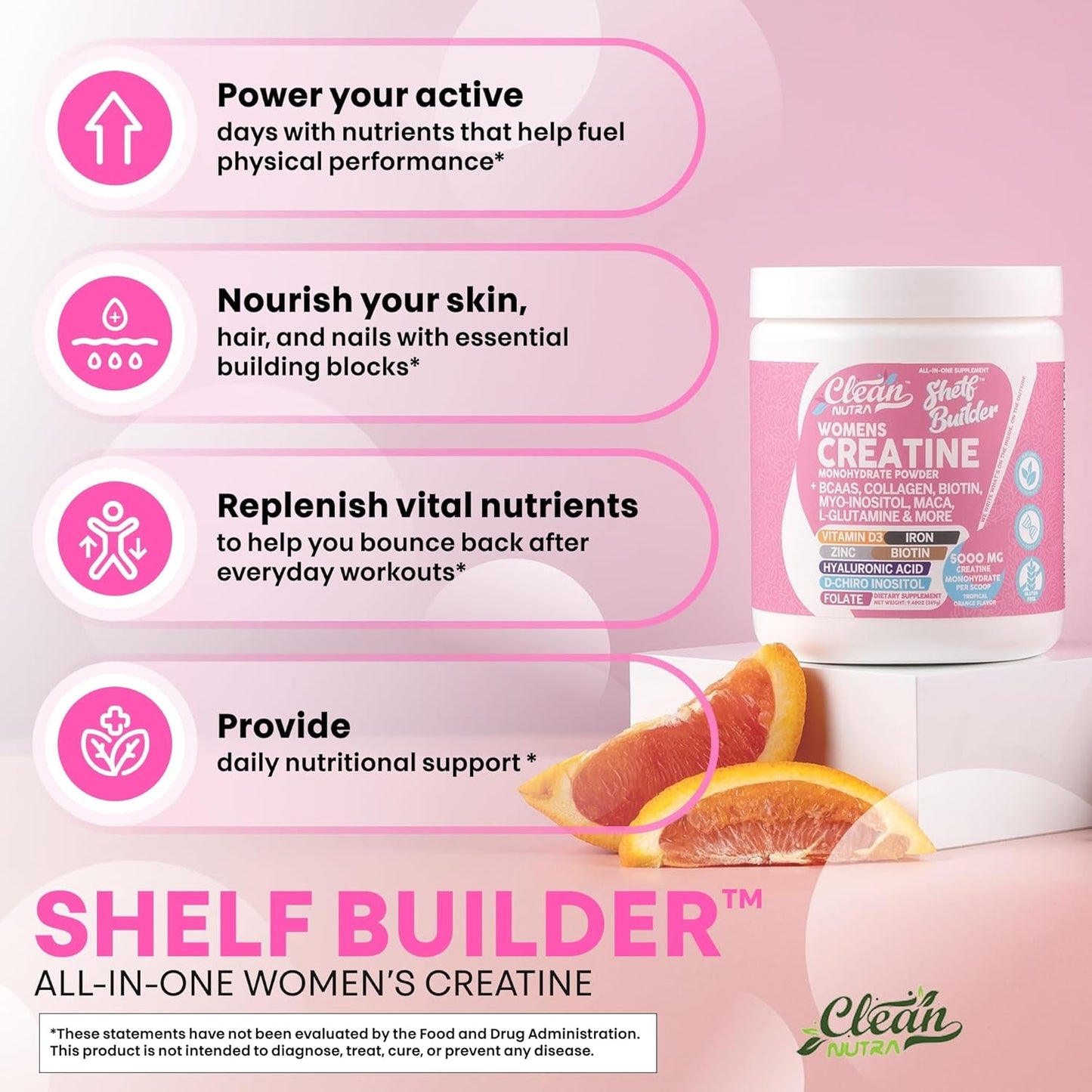 Premium Women's Creatine Supplement with Collagen & Vitamins