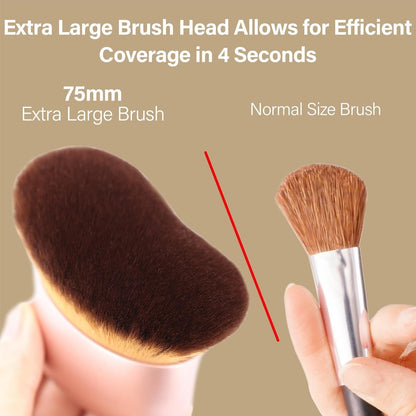 Big Fluffy Makeup Brush 75mm Wide Soft Kabuki Brush