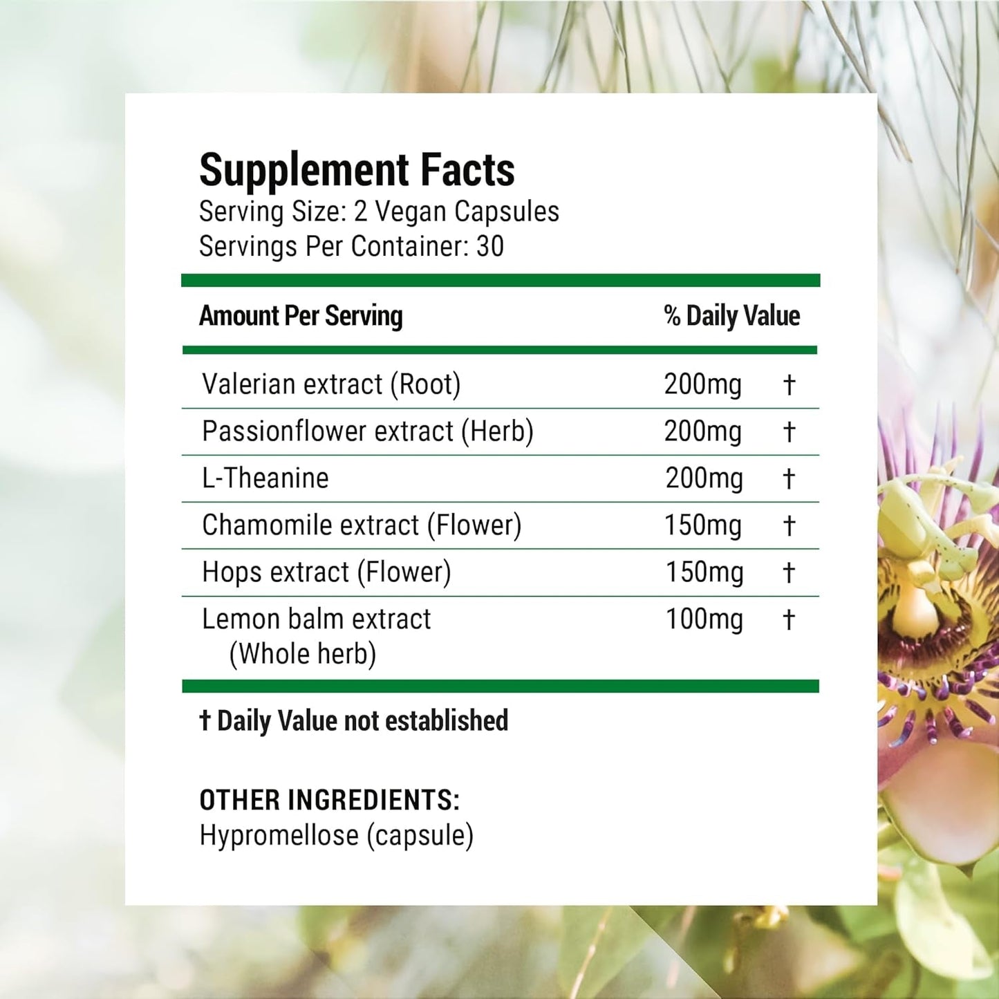 Calming Night Time Sleep Aid - 60 Herbal Capsules