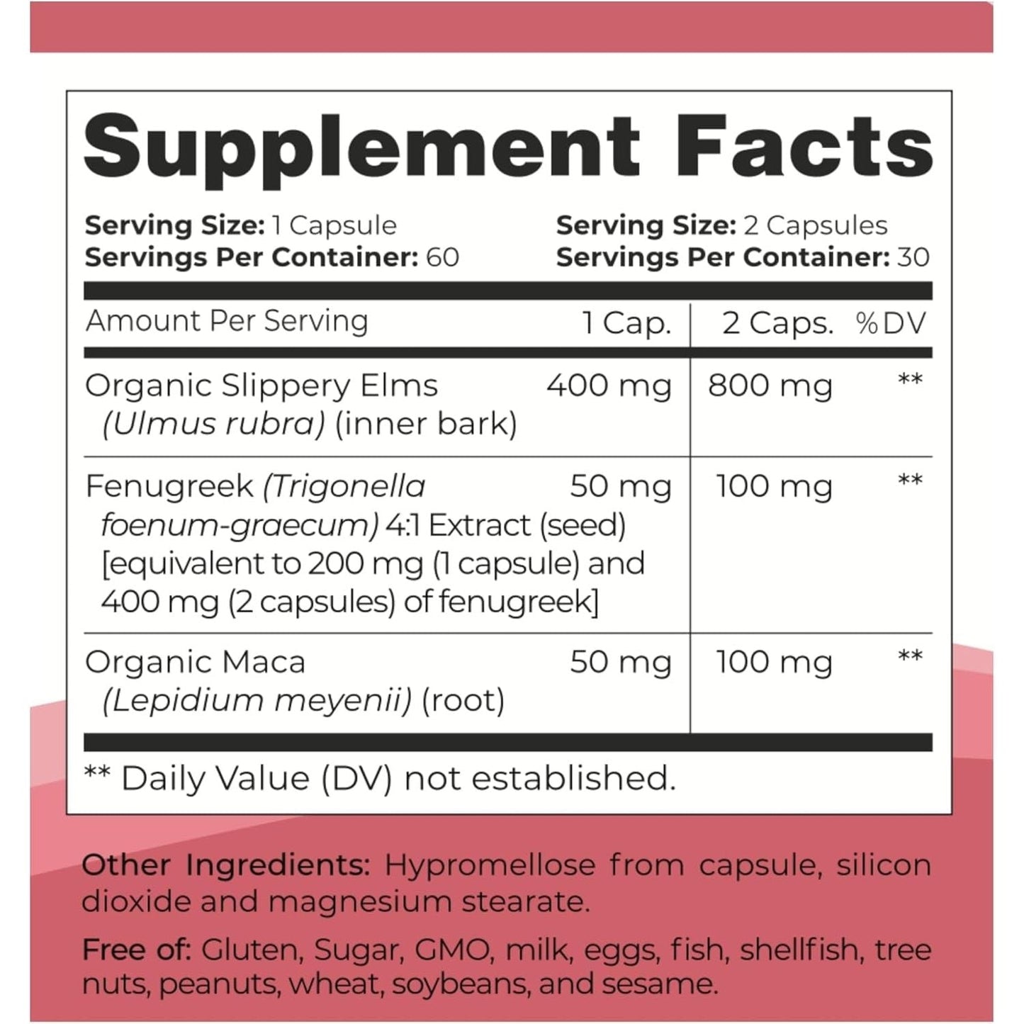 Natural Vaginal Dryness Relief Supplement - 60 Capsules