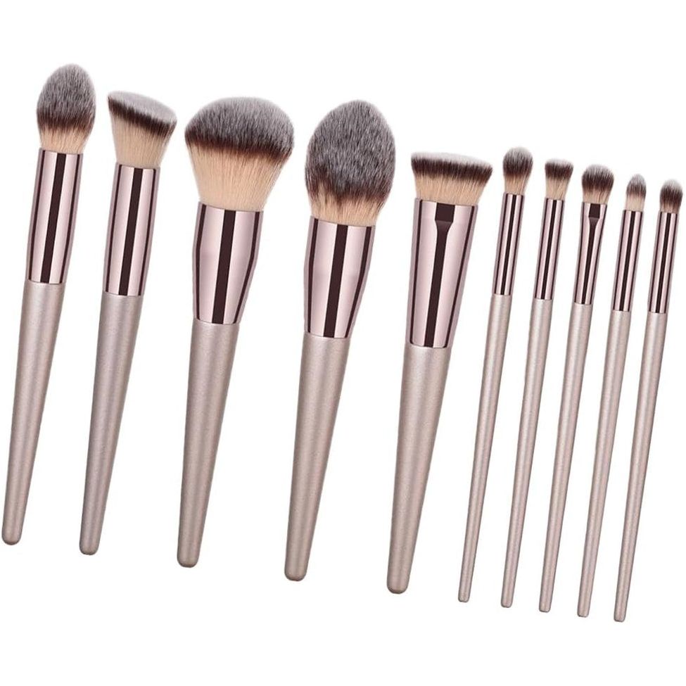 Luxury 10 Piece Gold Makeup Brush Kit