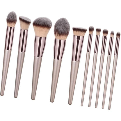 Luxury 10 Piece Gold Makeup Brush Kit