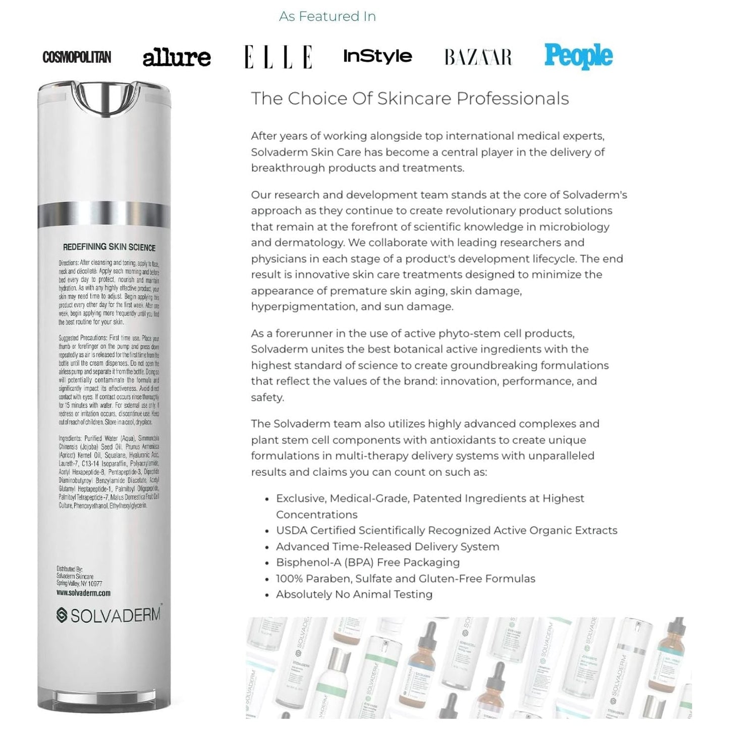 Anti-Aging Wrinkle Cream - 50ml | Peptide Skin Firming Serum
