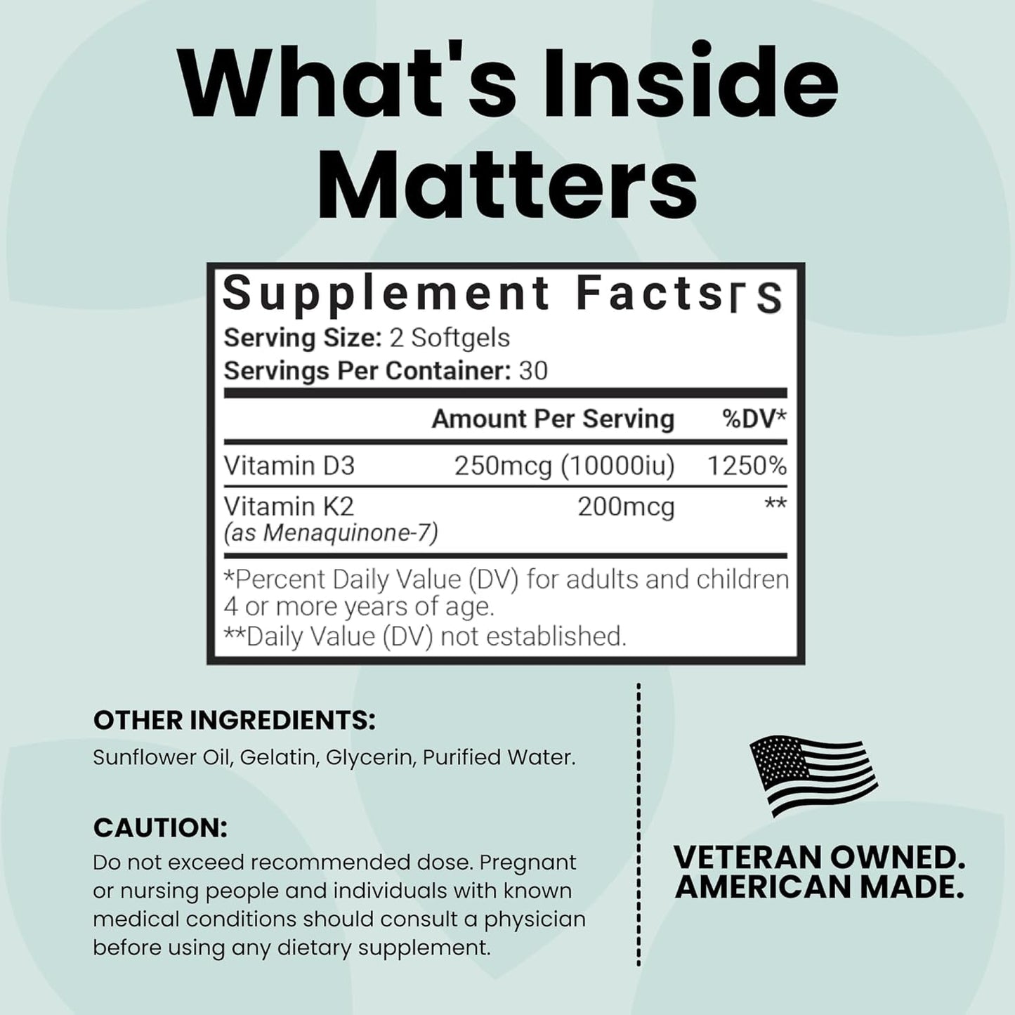 Strong Bone Vitamin D3 & K2 10000 IU Softgels