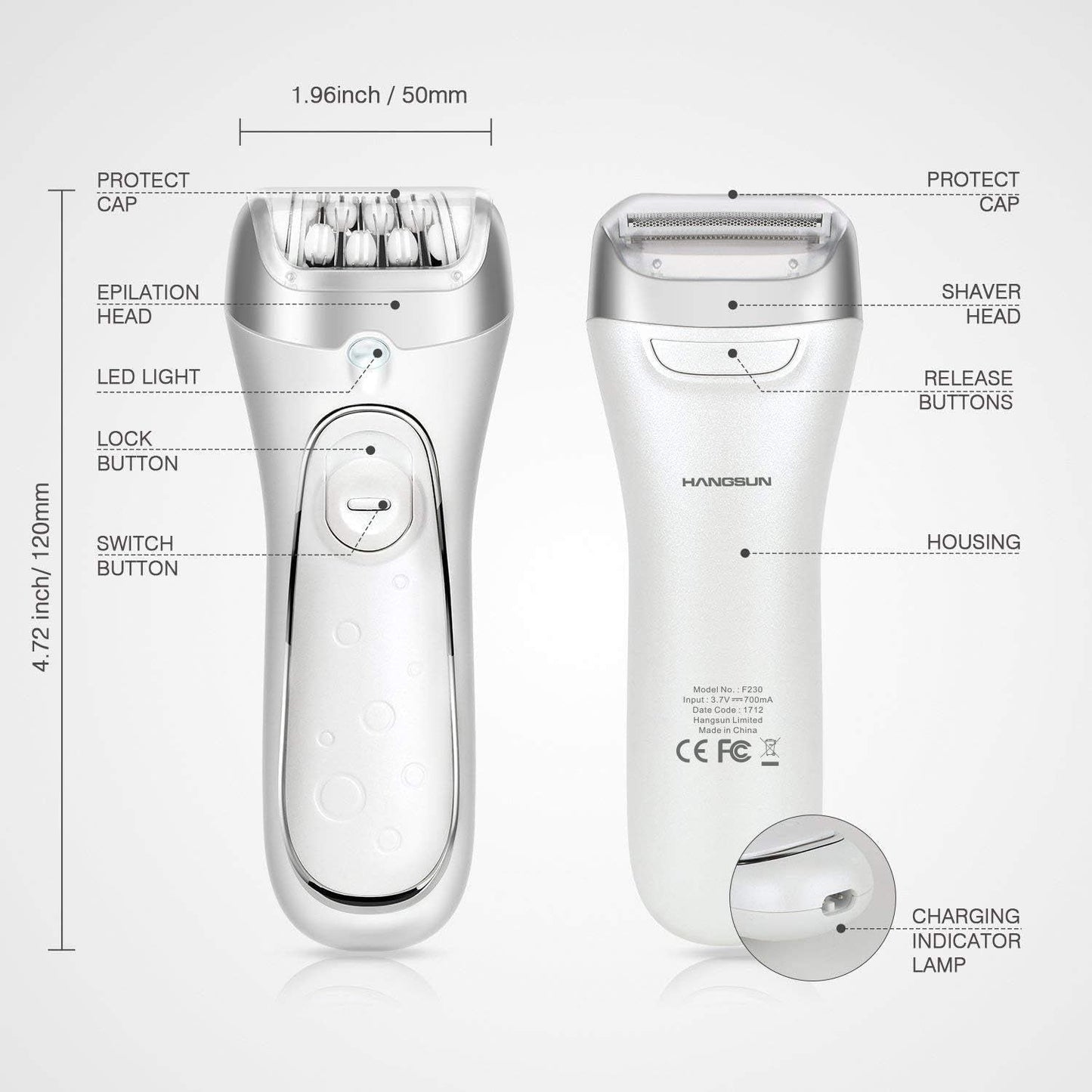 Easy Hair Removal Epilator Device