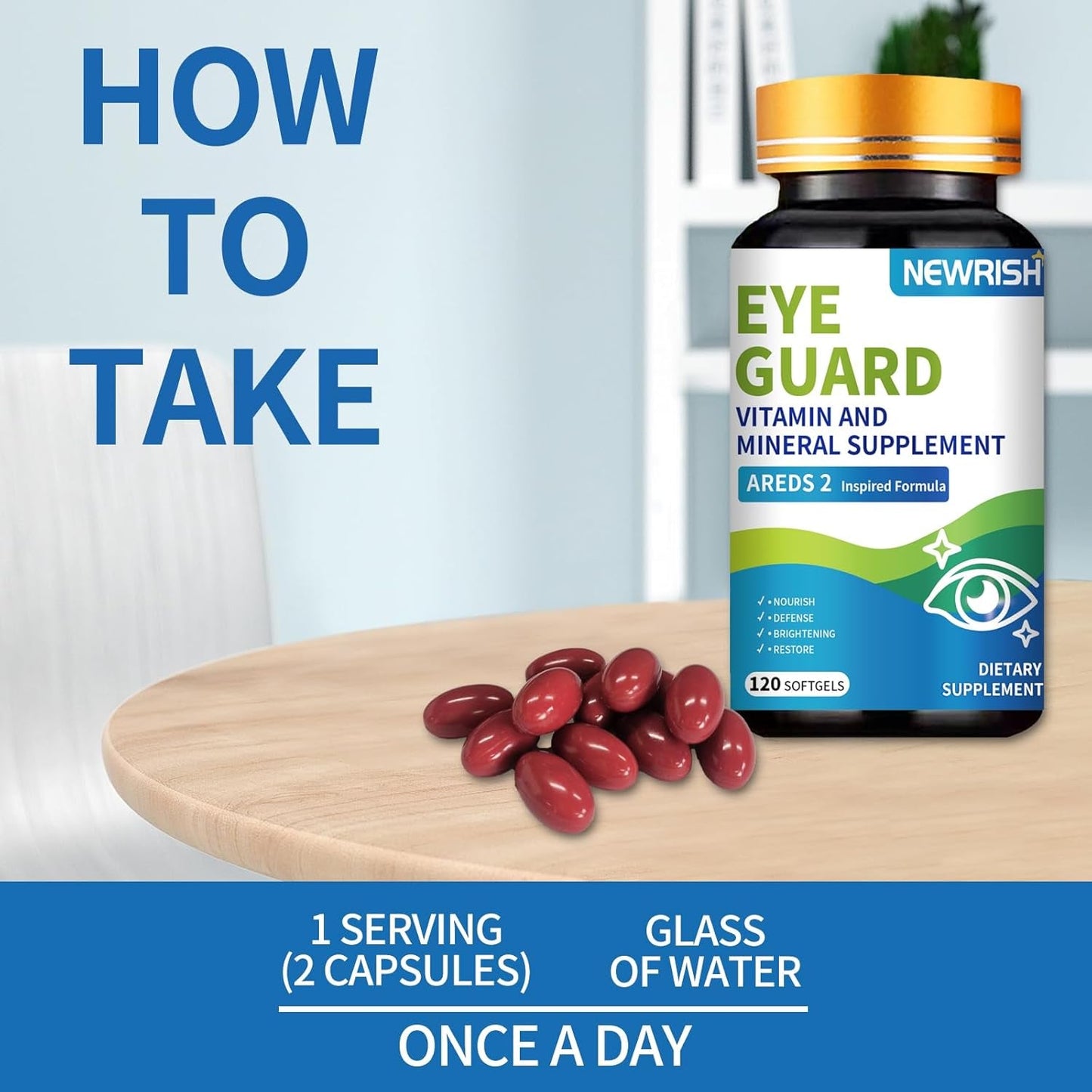 Eye Health Supplement with Antioxidants 120 Softgels