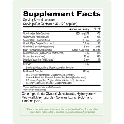 Nourishing Hair Supplements - 120 Tablets, 30 Day Supply