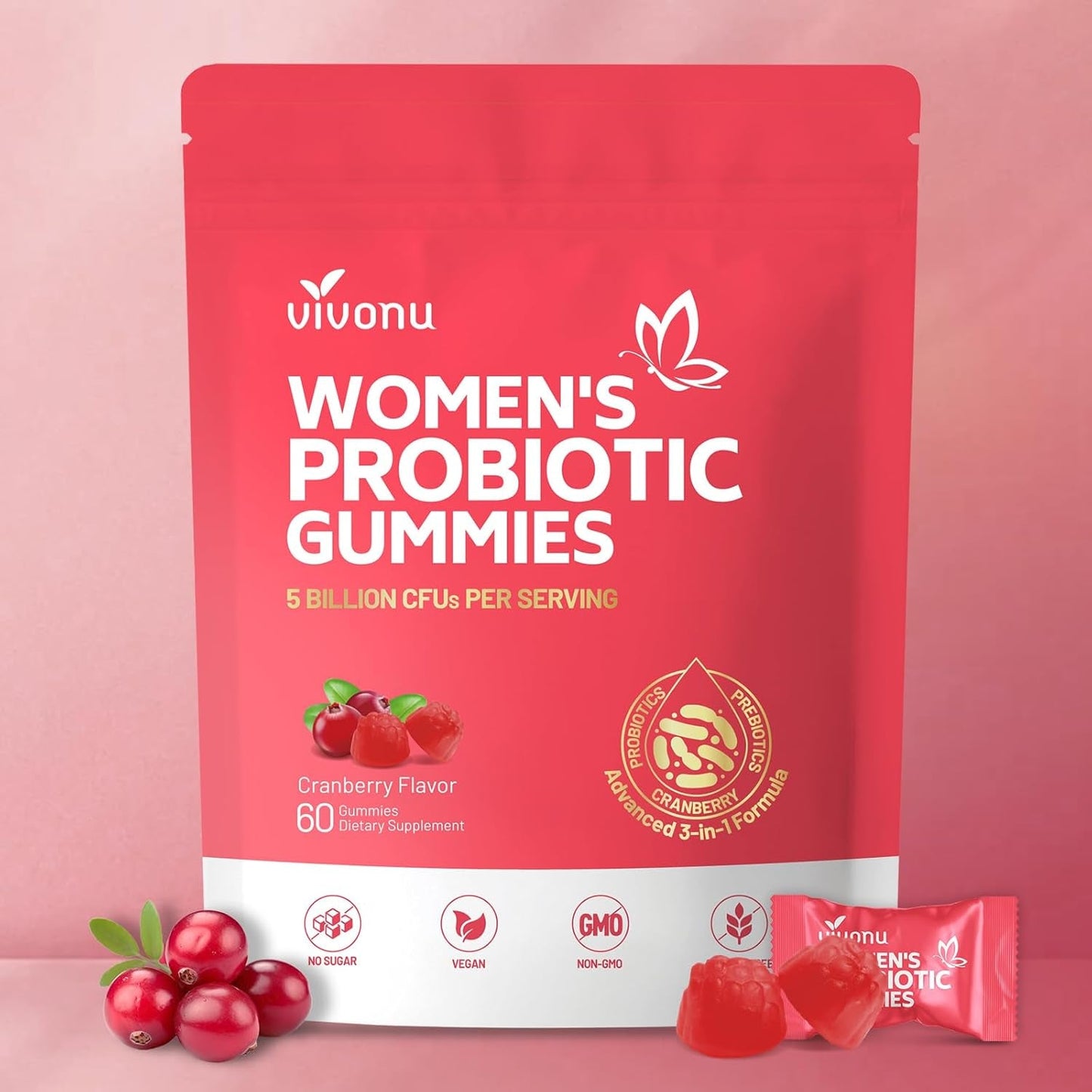 Natural Women's Probiotic Gummies for Vaginal Health - Mycosmeticslondon