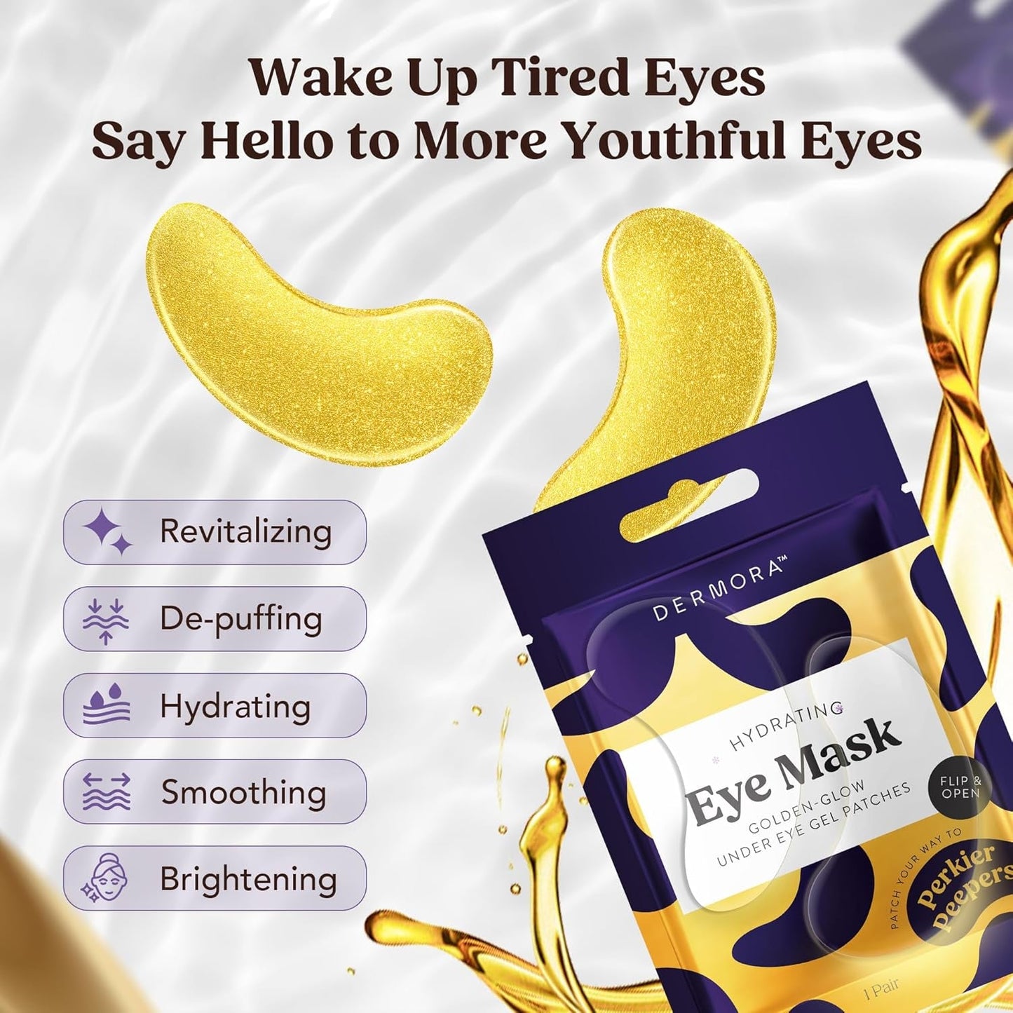 Brightening Under Eye Masks 50 Pairs - Reduce Puffiness