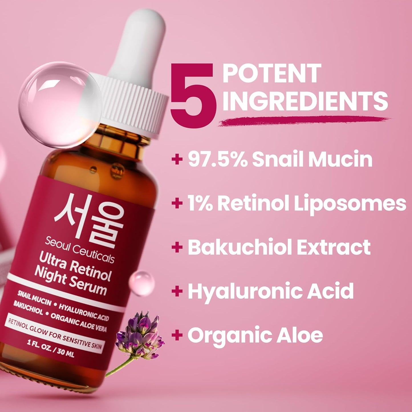 Anti-Aging Night Serum with Retinol and Snail Extract
