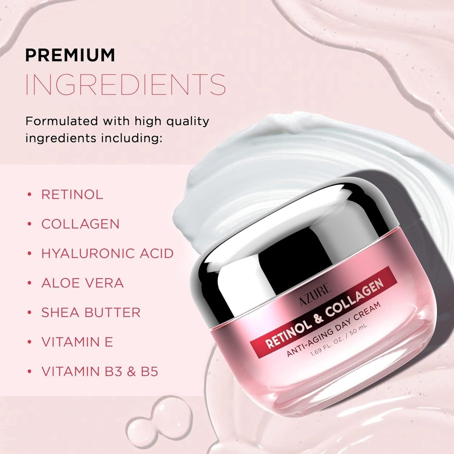 Hydrating Anti Aging Face Moisturizer with Retinol & Collagen