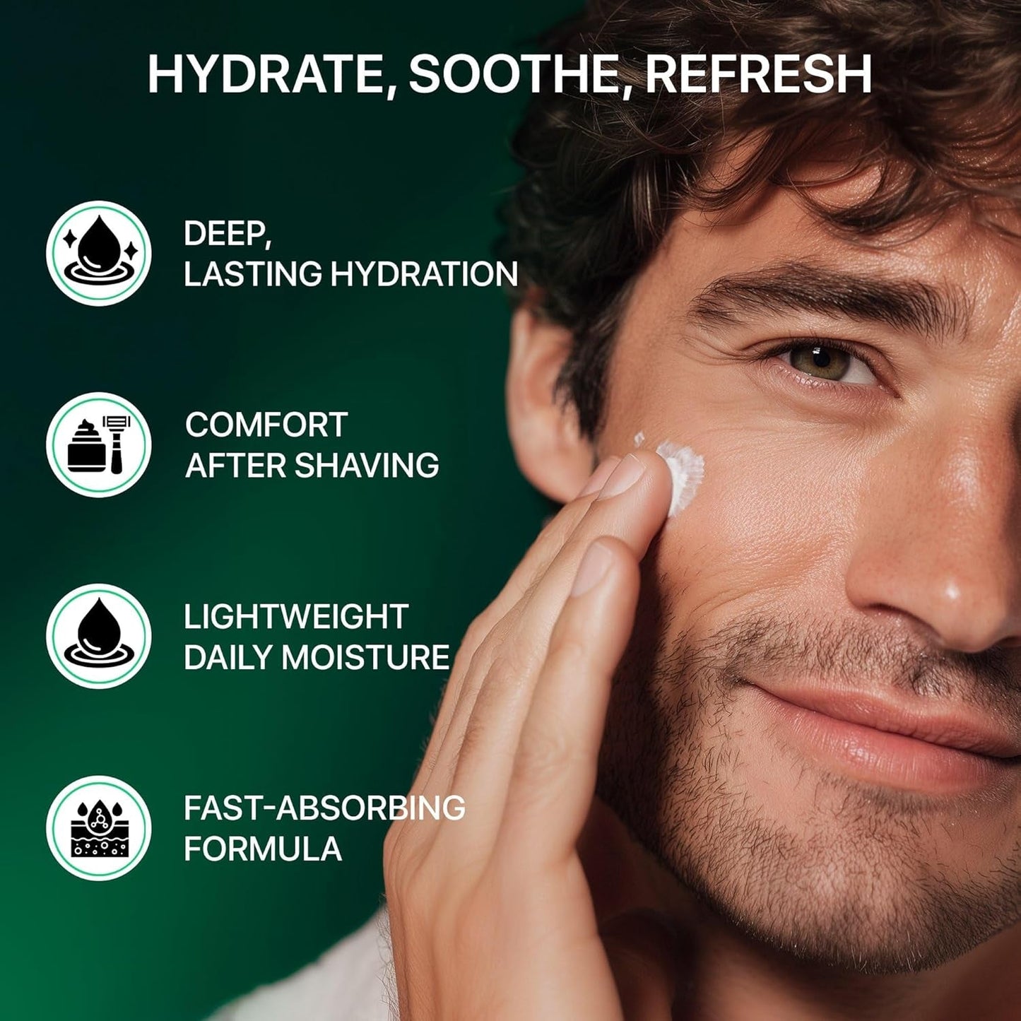 Wingo Mens Face Moisturizer Anti-Aging Cream 55ml - Oil-Free Quick Absorbing Moisture