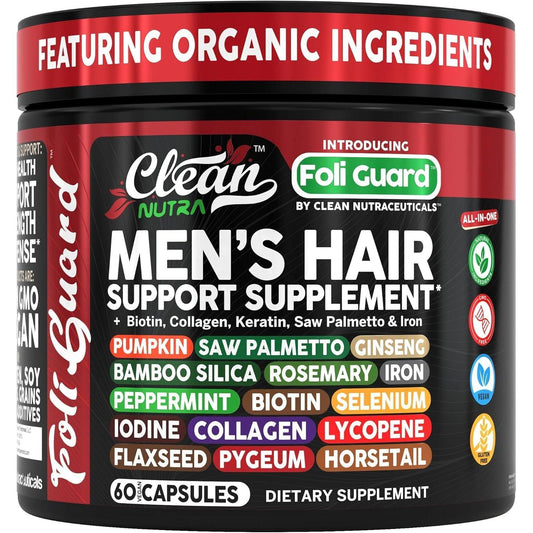 Natural Hair Growth Vitamins for Men - Biotin & Collagen - Mycosmeticslondon