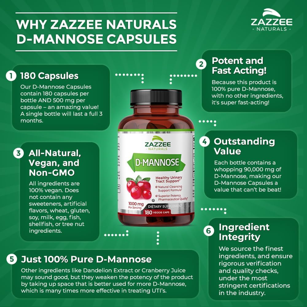 Natural Urinary Health Supplements - 180 Vegan Capsules