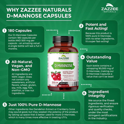 Natural Urinary Health Supplements - 180 Vegan Capsules