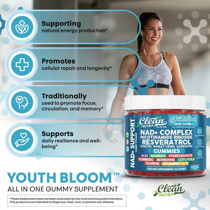Natural Energy Boost NAD+ Gummies 60 Count