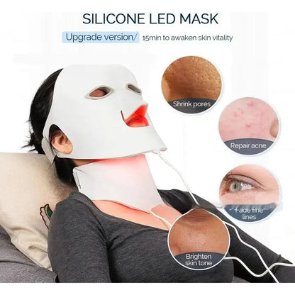 Colorful LED Facial Mask for Glowing Skin Care