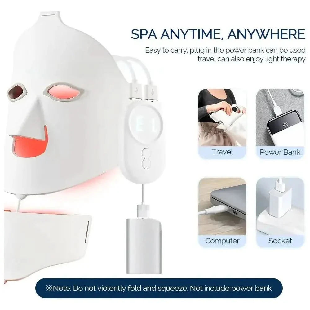 Colorful LED Facial Mask for Glowing Skin Care