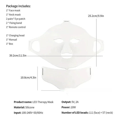 Colorful LED Facial Mask for Glowing Skin Care