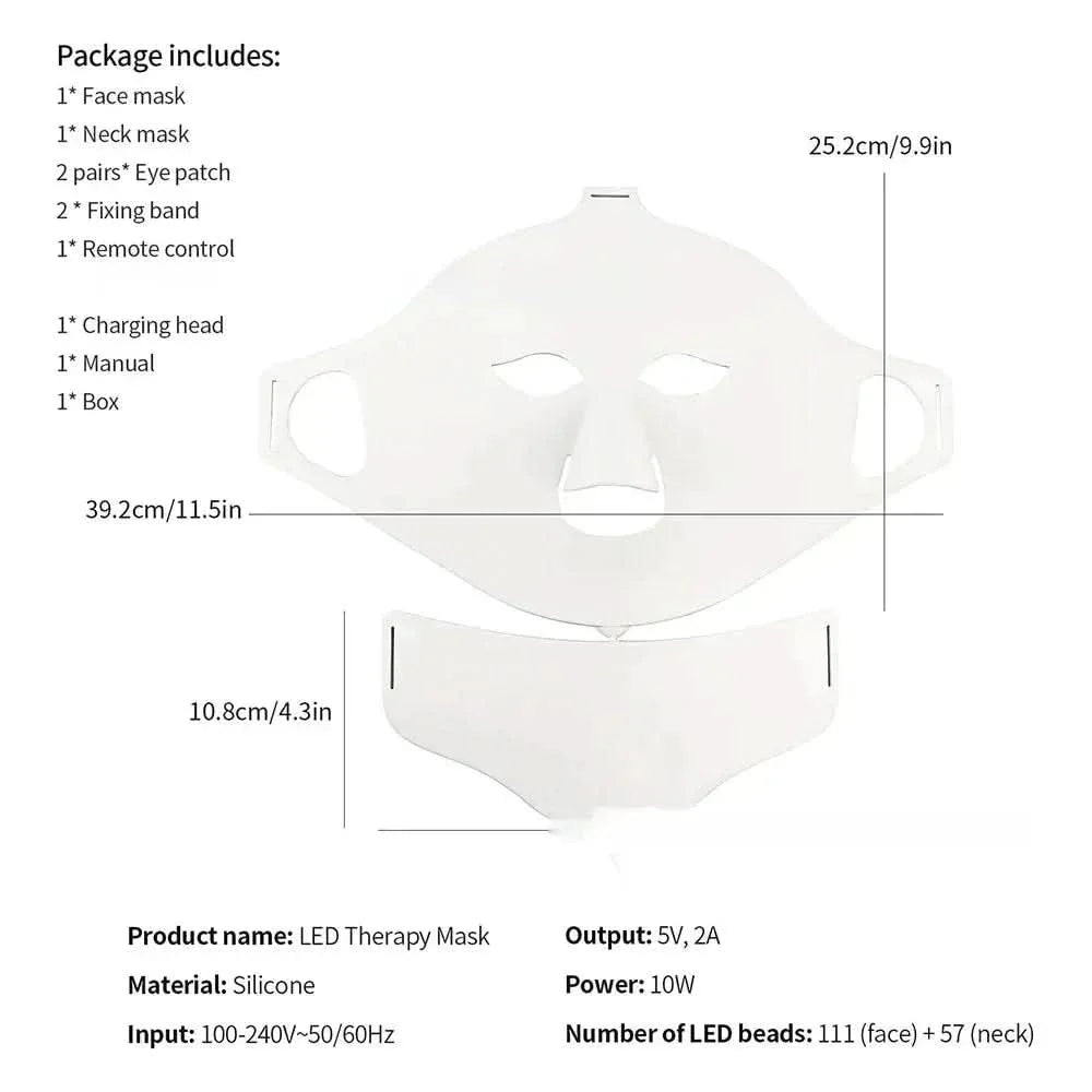 Colorful LED Facial Mask for Glowing Skin Care