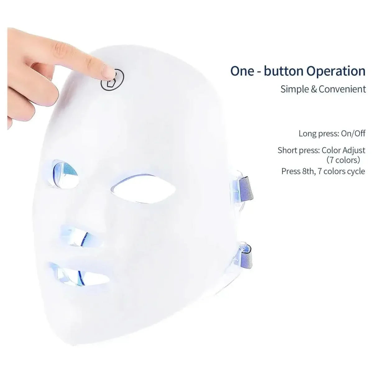 Colorful LED Face Mask for Radiant Skin Glow