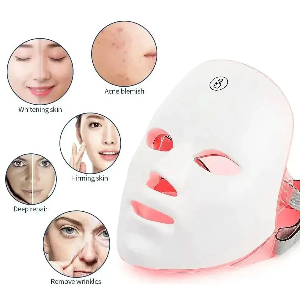 Colorful LED Face Mask for Radiant Skin Glow