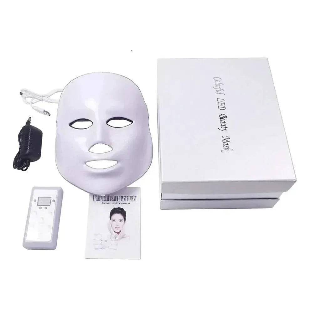 Colorful LED Face Mask - Anti Aging Skin Rejuvenation Therapy