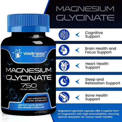 Relaxing Magnesium Supplement 750mg 120 Capsules