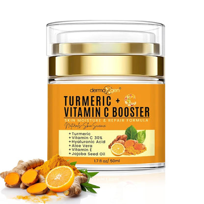 Natural Turmeric Face Cream with Vitamin C - 50ml - Mycosmeticslondon
