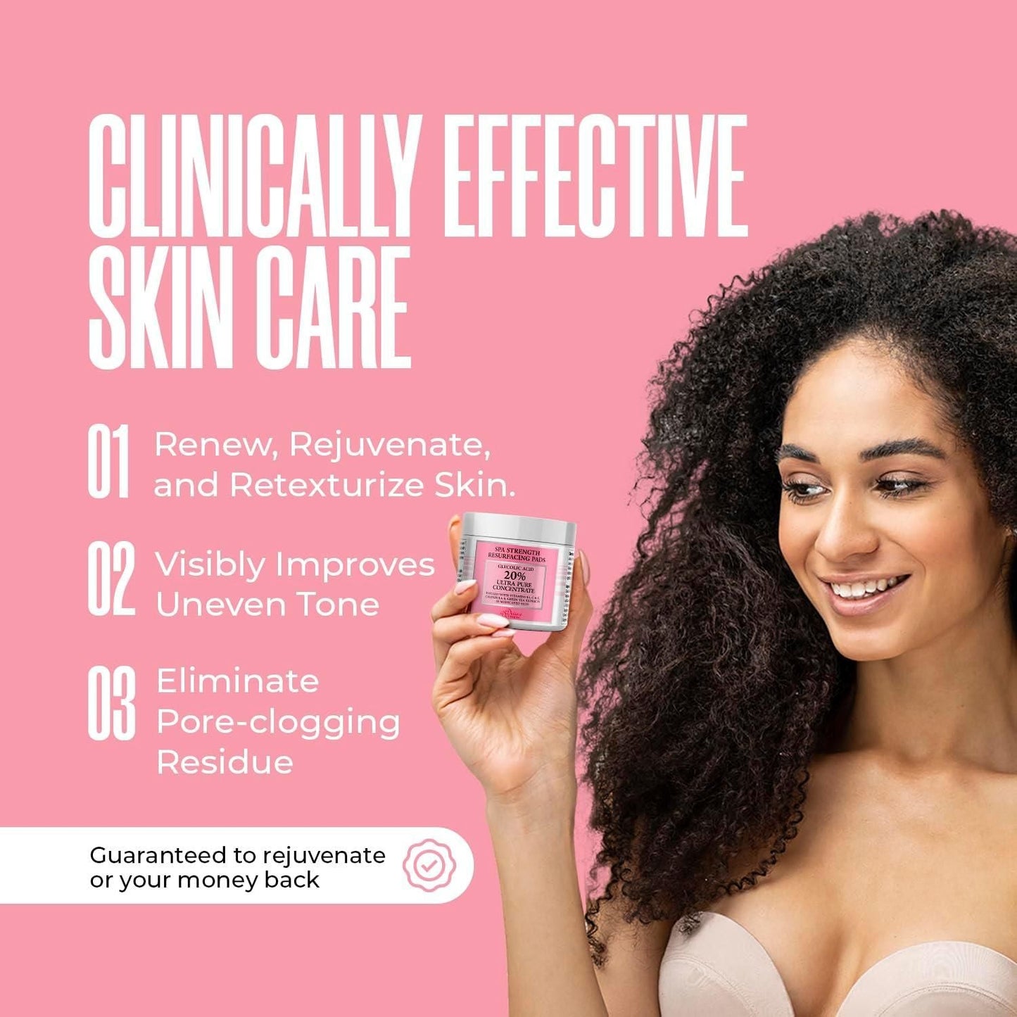 Gentle Skin Exfoliating Pads with Glycolic Acid