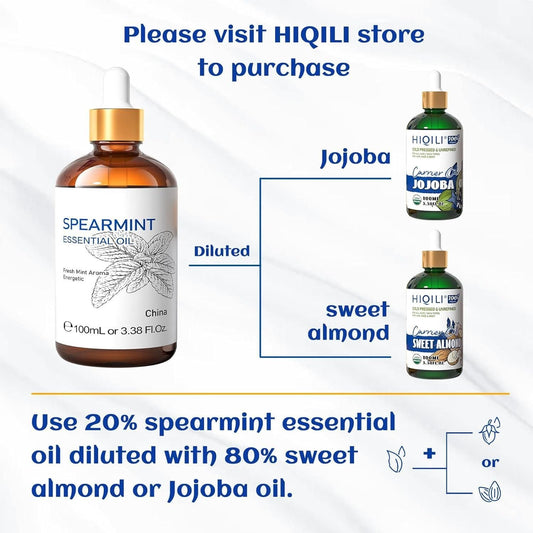 Natural Spearmint Oil 10ml for Skin and Relaxation - Mycosmeticslondon