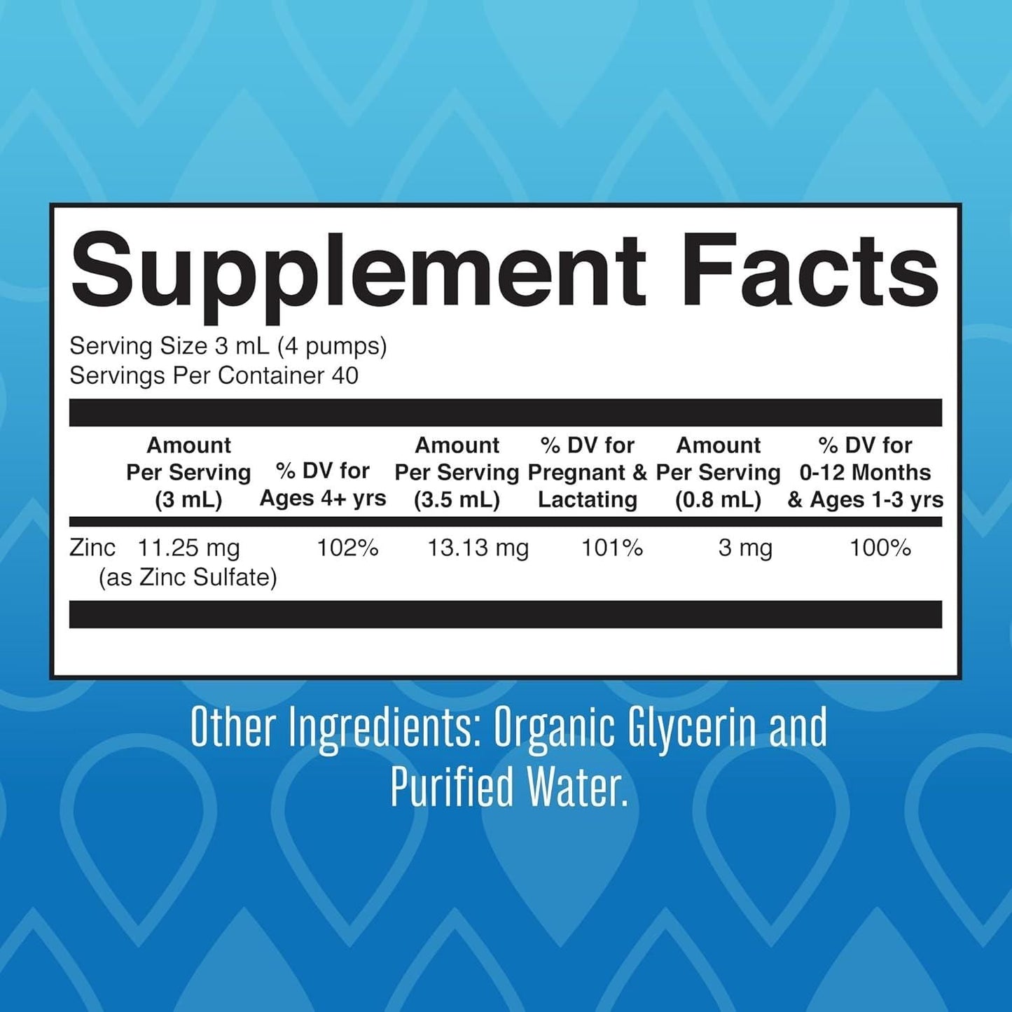 Natural Zinc Liquid Supplement for Immune Health