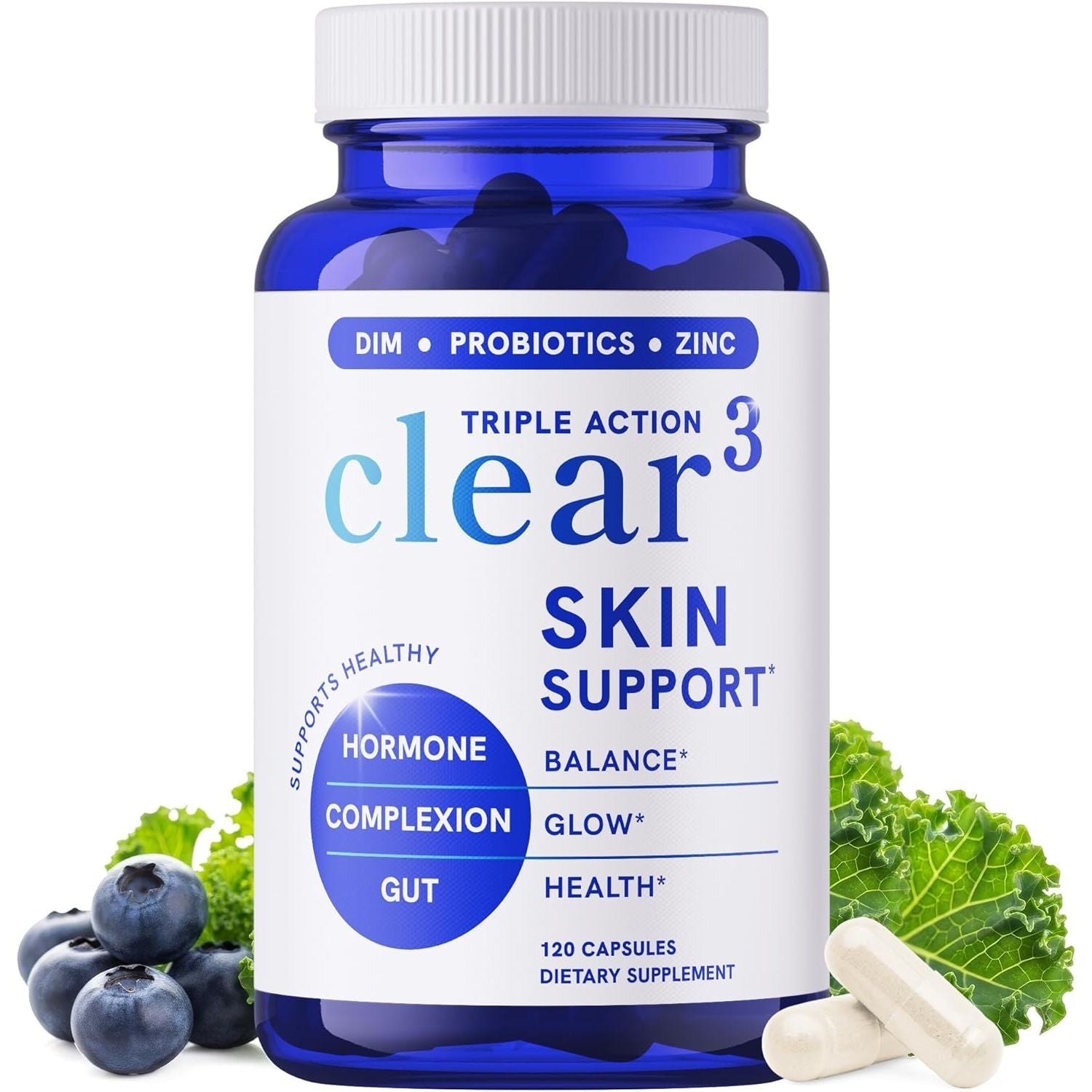 Natural Acne Relief Supplement - 120 Capsules - Mycosmeticslondon