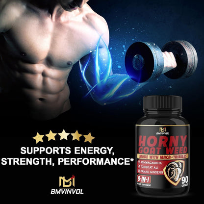 Powerful Herbal Energy Boost Supplement Capsules