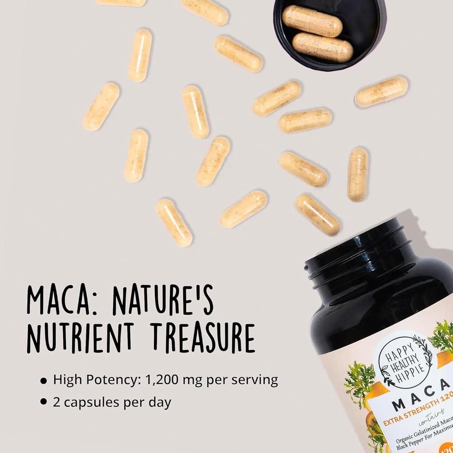 Natural Energy Boosting Maca Root Capsules for Women