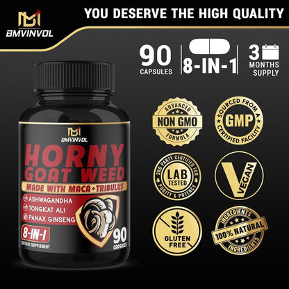 Powerful Herbal Energy Boost Supplement Capsules